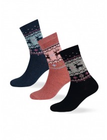Vlnené ponožky ANGORA MIX vzorov 3pack