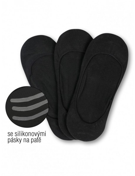 3 PACK ponožek do balerín BALERÍNKY černé