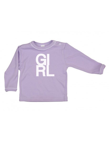 Tričko dlhý rukáv - Girl - fialové